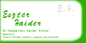 eszter haider business card